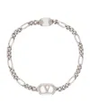 Valentino Ovalette Vlogo Bracelet In White