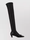 Valentino Over-the-knee Stiletto Bow Detail Boots In Black