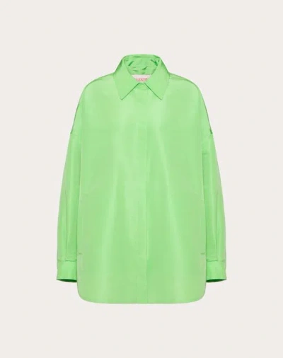 Valentino Overshirt Aus Faille Frau Minze 40 In Green