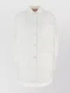 Valentino Giubbino Oversize In Misto Cotone Bianco Donna