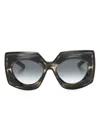 Valentino Oversize-frame Sunglasses In Black