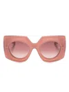 Valentino Oversize-frame Sunglasses In Pink