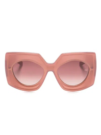 Valentino Oversize-frame Sunglasses In Pink