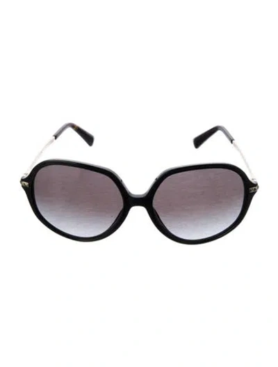 Pre-owned Valentino Oversize Gradient Sunglasses In Black