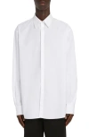 VALENTINO VALENTINO OVERSIZE LONG SLEEVE COTTON POPLIN BUTTON-UP SHIRT