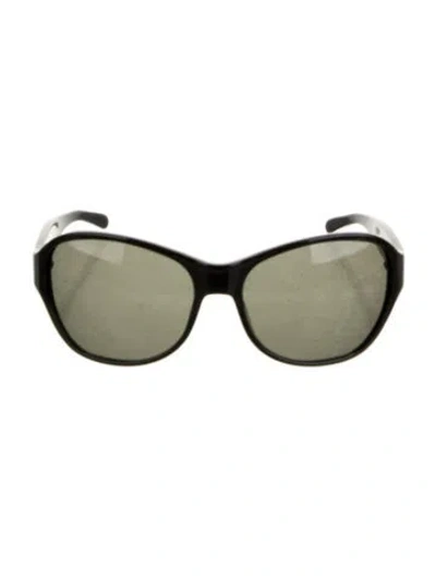 Pre-owned Valentino Oversize Tinted Sunglasses In Black