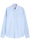 Valentino Garavani Vlogo Signature Cotton Shirt In Light Blue