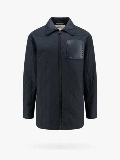 VALENTINO PADDED AND QUILTED NYLON JACKET WITH ICONIC STUDS