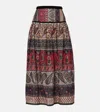 Valentino Voyage Imaginaire Midi Skirt In Multicoloured