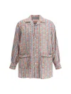 Valentino Pajama Shirt With "voyage Imaginaire" Print In Brown