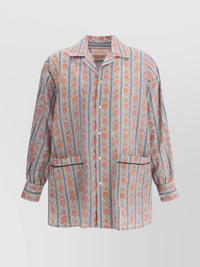 VALENTINO PAISLEY PATTERN SHIRT WITH LAPELS AND POCKETS