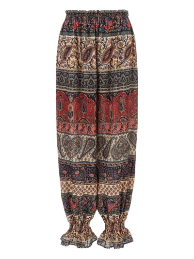 VALENTINO PAISLEY-PRINT ELASTICATED TROUSERS