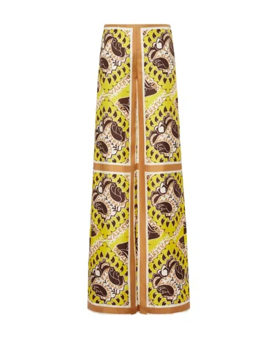 VALENTINO VALENTINO PAISLEY PRINT HIGH WAIST TROUSERS