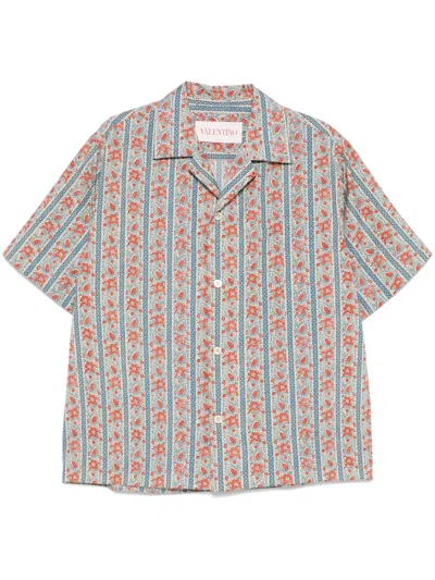 Valentino Paisley-print Shirt In Blue