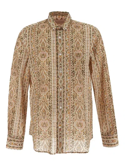 Valentino Paisley-print Shirt In Pink/yellow/beige