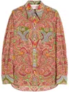 Valentino Womens Floral-print Long-sleeve Cotton Shirt Multicolor. In Pink