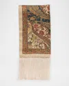 Valentino Paisley-print Silk Scarf In 598 Navy