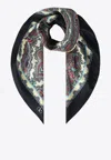 Valentino Garavani Silk Scarf With Paisley Print Women In Multicolor