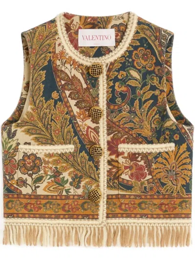 Valentino Canapone-weste Mit Voyage Imaginaire-paisley-print Frau Multicolor 36 In Multi-color