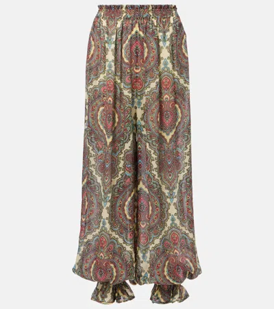 Valentino Paisley Silk Georgette Culottes In Multicoloured