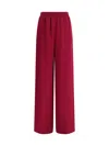 Valentino Crepe Couture Wide-leg Trousers In Pink