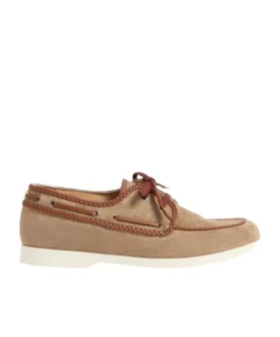 VALENTINO GARAVANI VALENTINO ALMOND TOE LACE-UP BOAT SHOES