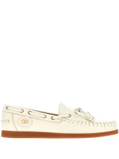 Valentino Garavani Valentino Vlogo Signature Leather Loafer In Animal Print