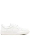 Valentino Padded Sneakers With Golden Logo For Women In White