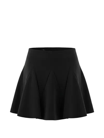 Valentino Panelled Mini Skirt In Black