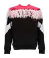 Valentino Panelled Vltn Logo Print Sweatshirt In Black