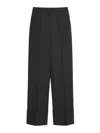 Valentino Wool Trousers With Straight Leg And High Waist In Black