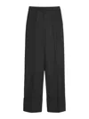 Valentino Wool Trousers With Straight Leg And High Waist In Black