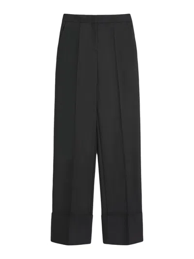 Valentino Wool Trousers In Black