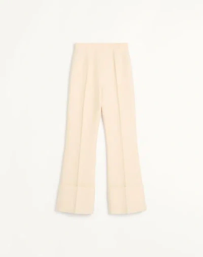 Valentino Turn-up Hem Trousers In Nude