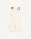 Valentino Ivory Trousers With Gold V