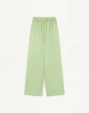Valentino Pantalon En Double Duchesse Femme Sauge Sale 48