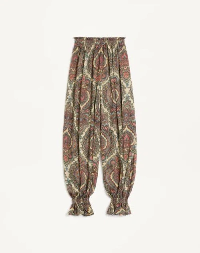 Valentino Voyage Imaginaire Casual Pants In Brown