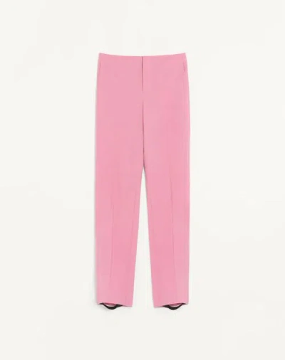 Valentino Pantalon  En Laine Avec Sous-pieds Amovibles Homme Rose 50 In Pink