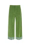 Valentino Garavani Velvet Trousers With Jacquard Hem