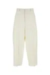 Valentino Wool Blend Pleated Cropped Trousers