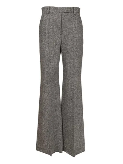 Valentino Pantalone | Grey - Beige | Bottonato Natte' Trousers Grey In Gold