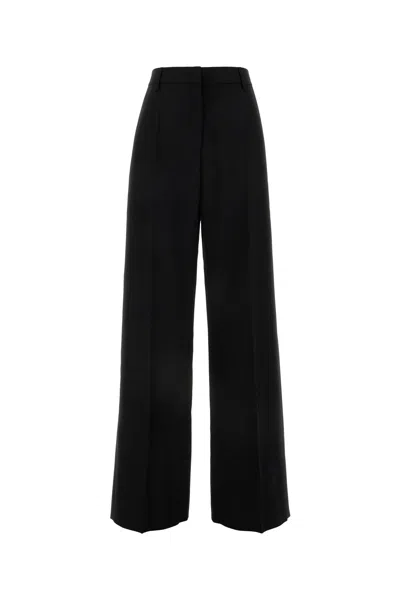 VALENTINO VALENTINO GARAVANI BLACK WOOL WIDE-LEG PANT