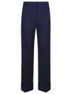 Valentino Navy Blue Tailored Trousers In Indaco