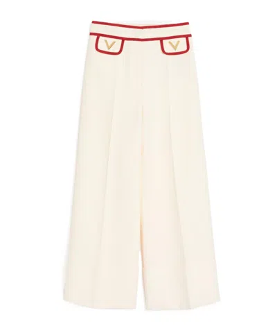 VALENTINO VALENTINO	CREPE COUTURE WIDE LEG PANTS