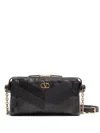 Valentino Panthea Chevron Cross Body Bag In Black