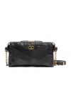 Valentino Panthea Chevron Cross Body Bag In Black