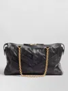 Valentino Garavani Panthea Nappa Leather Chevron Vlogo Shoulder Bag In Black