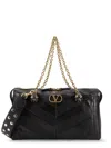 Valentino Panthea Leather Crossbody Bag With Metal Vlogo Signature