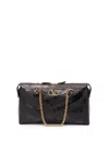 Valentino Garavani  Garavani Panthea Shoulder Bag In Nappa Leather With Chevron Pattern Wom In Black