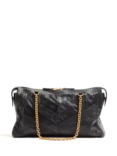 Valentino Garavani Valentino Panthea Medium Shoulder Bag In Black